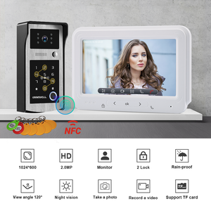 Sistema de timbre de videoportero con cámara a color de 2 MP de alta calidad, cobertura de 120 grados, conectividad con cable impermeable para uso en exteriores