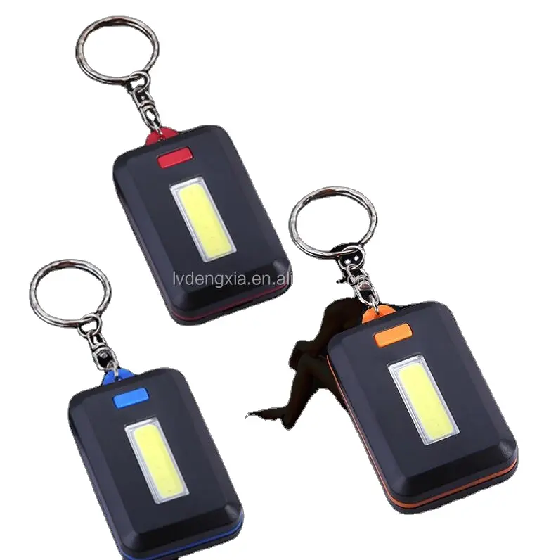 Portatile Mini COB LED portachiavi torcia portachiavi portachiavi torcia lampada per campeggio escursionismo pesca regalo creativo