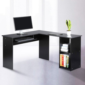 <strong>Simple</strong> Style Wooden MDF PANEL Corner Study Large Modern <strong>Computer</strong> <strong>Desk</strong> - Product Image 2