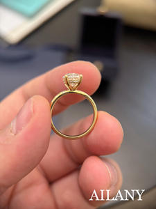 Изготовленный на заказ VVS IGI GIA Сертифицированный HPHT CVD 1CT 2CT 3CT лабораторный бриллиант 14K золото ювелирные изделия помолвка овальное кольцо для женщин - Product Image 2