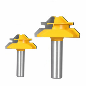 45 derece gönye yönlendirici Bit ağaç İşleme freze kesicisi 1/2 1/4 kırpma makinesi oyma makinesi cnc işleme seti kesme aletleri - Product Image 1