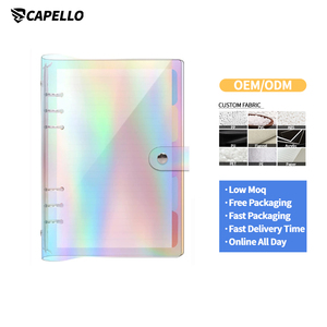 A6 mềm PVC Máy Tính Xách Tay Chất kết dính bơm lại giấy sao lấp lánh rõ ràng mềm PVC máy tính xách tay bìa rời lá cá nhân kế hoạch chất kết dính - Product Image 1