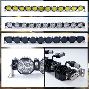 Esnek 42 inç havai Linkable Amber Offroad araba nokta Pod modüler Led sis/sürüş işık bar için Pickup SUV ATV - Product Image 2