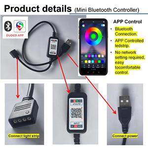 Fabrik preis USB 4Pin BT Controller Smart RGB LED-Licht leiste mit schwarzer Leiterplatte 10mm - Product Image 4