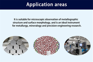 Microscopio metalográfico trinocular 4XC-W con software y microscopio metalúrgico informático - Product Image 3