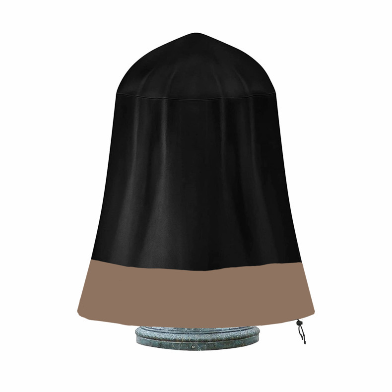 Noir + marron - d36 x h42inch 420d enduit d'argent