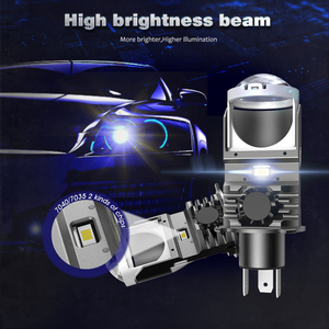 OEM fabrika F40B LED Mini projektör ampulü hihihız fan 7035 7040 cips otomobil parçaları 60w 6000 lümen h4 led projektör lens - Product Image 4