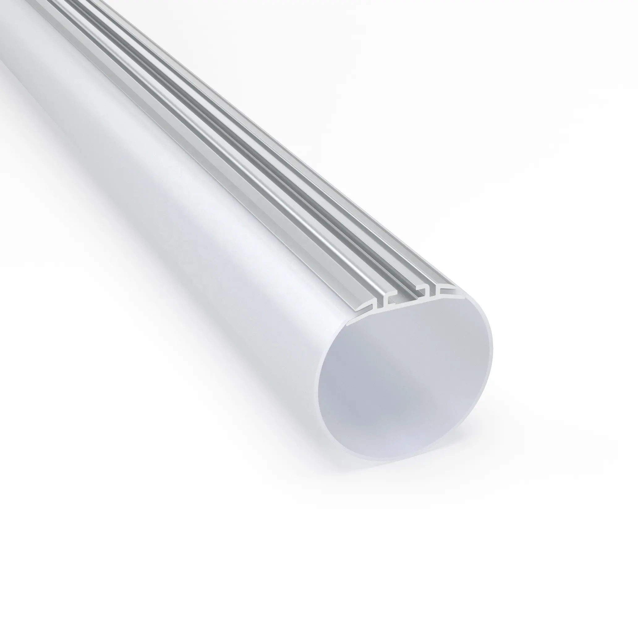 Tubo in alluminio con profilo a led rotondo da 60 mm per striscia luminosa a LED