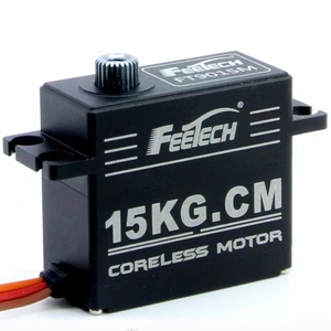 Высокоскоростной сервопривод Feetech FT9015M 6 В 15,5 кг PWM цифровой микро сервопривод металлический редуктор Бессердечный двигатель сервопривод для 1/10 радиоуправляемого автомобиля/robotyka - Product Image 1