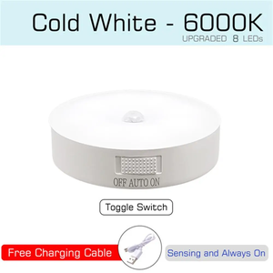 Intelligent Sensing <strong>LED</strong> Night <strong>Light</strong> with USB Charging for Home Office Warehouse Lighting Round Style Touch Power Generation - Product Image 3