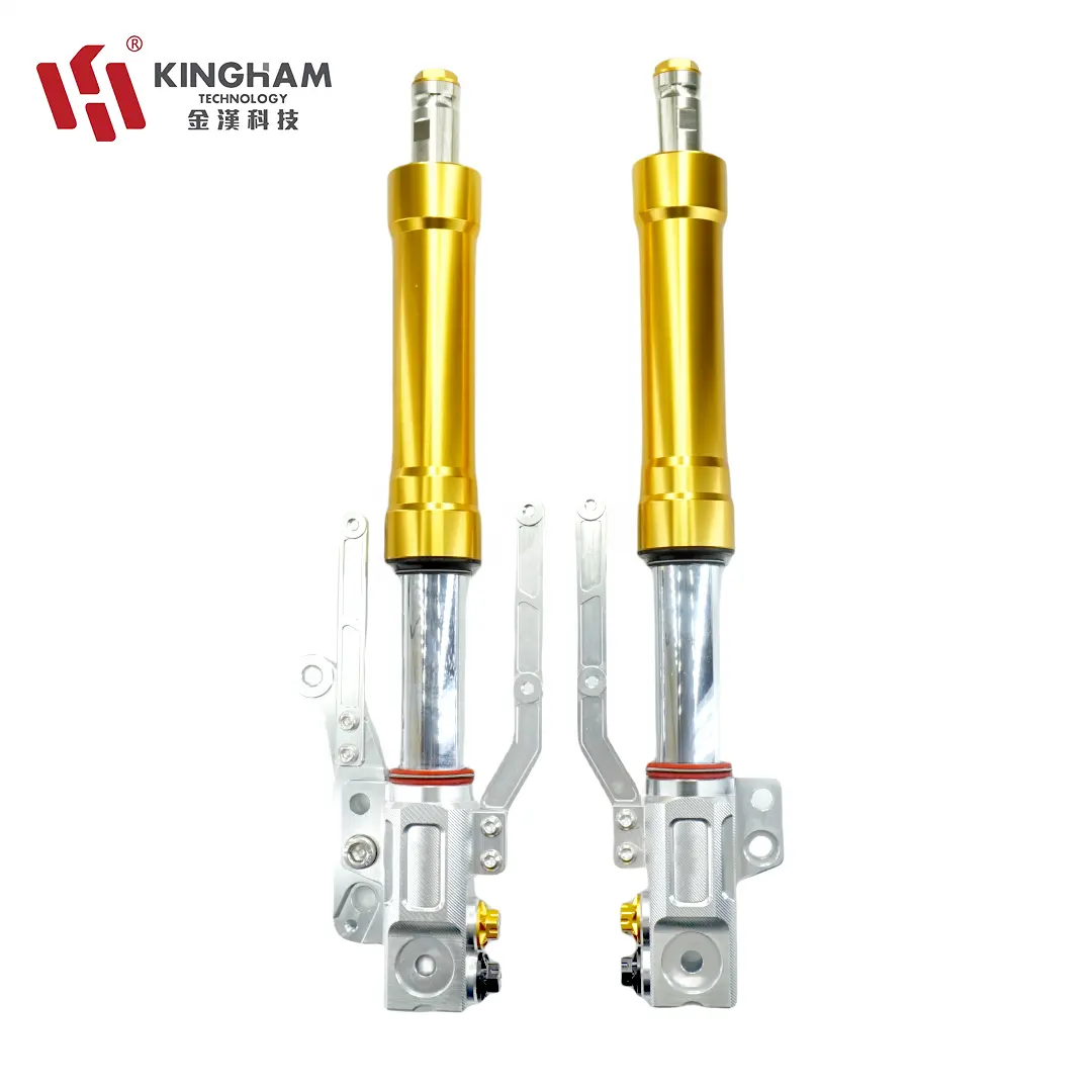 KINGHAM Motocicleta Front Shock Absorber Upside Down para YAMAHA AEROX Alumínio CNC Ajustável Personalização