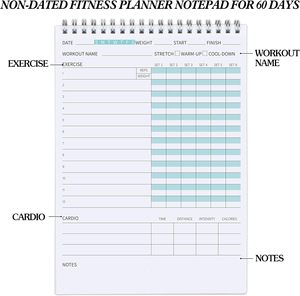 Custom Logo Fitness Journal Workout Planner <strong>Notepad</strong> New Design Paper Memo Pad for Weight Loss,Daily Gym,<strong>Exercise</strong> Goals - Product Image 6