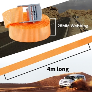 Ratchet <span class=keywords><strong>Tie</strong></span> xuống dây đeo lashing dây đai 25 mm x 4 m 250kg lashing Dây đai với kẹp khóa cho xe đạp, xe đẩy, hành lý - Product Image 3