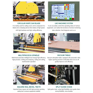 Automatisches Laden Entladen 3-Achsen-CNC-Fräser-Schneidemaschine mit vier Spindeln für die Herstellung von Holz-und Küchen schrank türen - Product Image 6