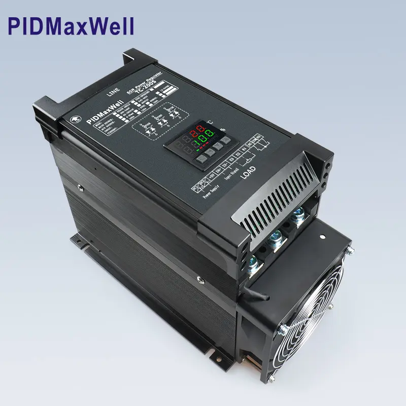 منظم جهد الطاقة الكهربائية PIDMaxwell TC-200S بجهد 380 فولت 440 فولت 480 فولت 125 أمبير SCR مع تيار متردد 0-5 فولت تيار مستمر 0-10 فولت تيار مستمر 4-20 مللي أمبير