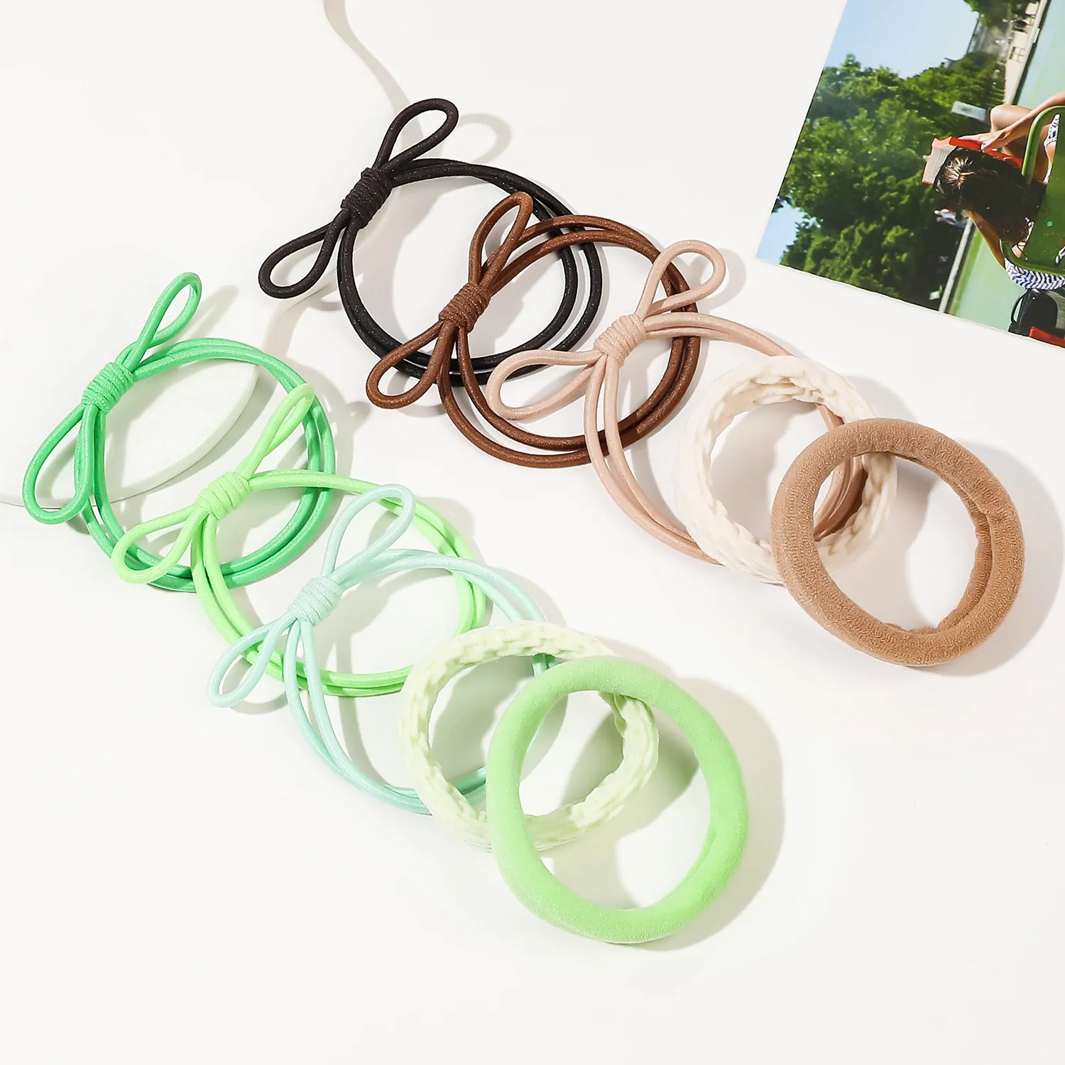 Spring Elastic Nylon Hair Ties for Girls Kids Cute Ladies Children Baby Rubber Hair Elastic Band Set Accessories