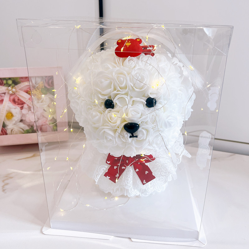 Red lantern with gift box