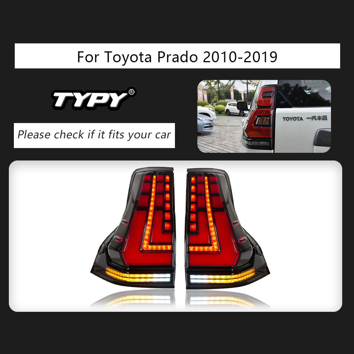 For Toyota Land Cruiser Prado 2010-2021