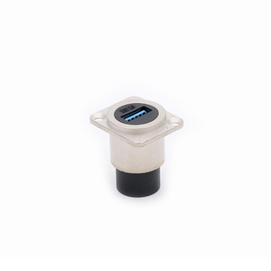 USB 2.0 3.0数据连接器，D型母机箱插座，免焊接USB 2.0 3.0面板安装连接器 - Product Image 6