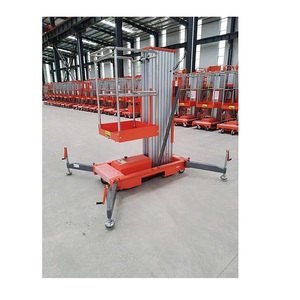 Piattaforma di sollevamento elettrica in alluminio monoalbero 4-14m ascensore di carico idraulico in lega di alluminio