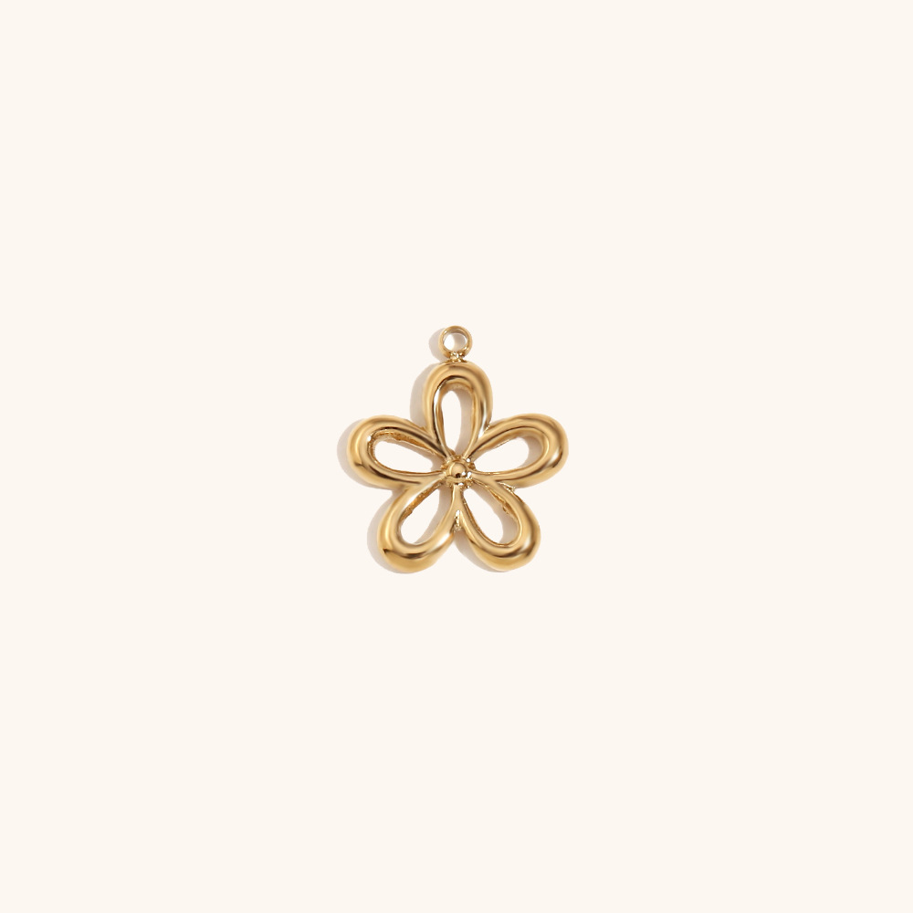 Hollow petal pendant-Gold