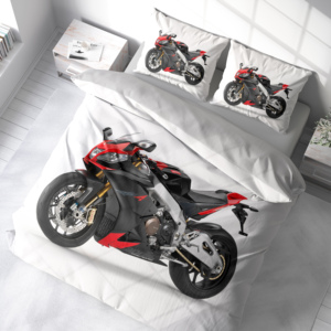 Hotsale Customized 3D Digital Printed Microfiber <strong>Bedding</strong> Set with Motorcycle Pattern - Product Image 5