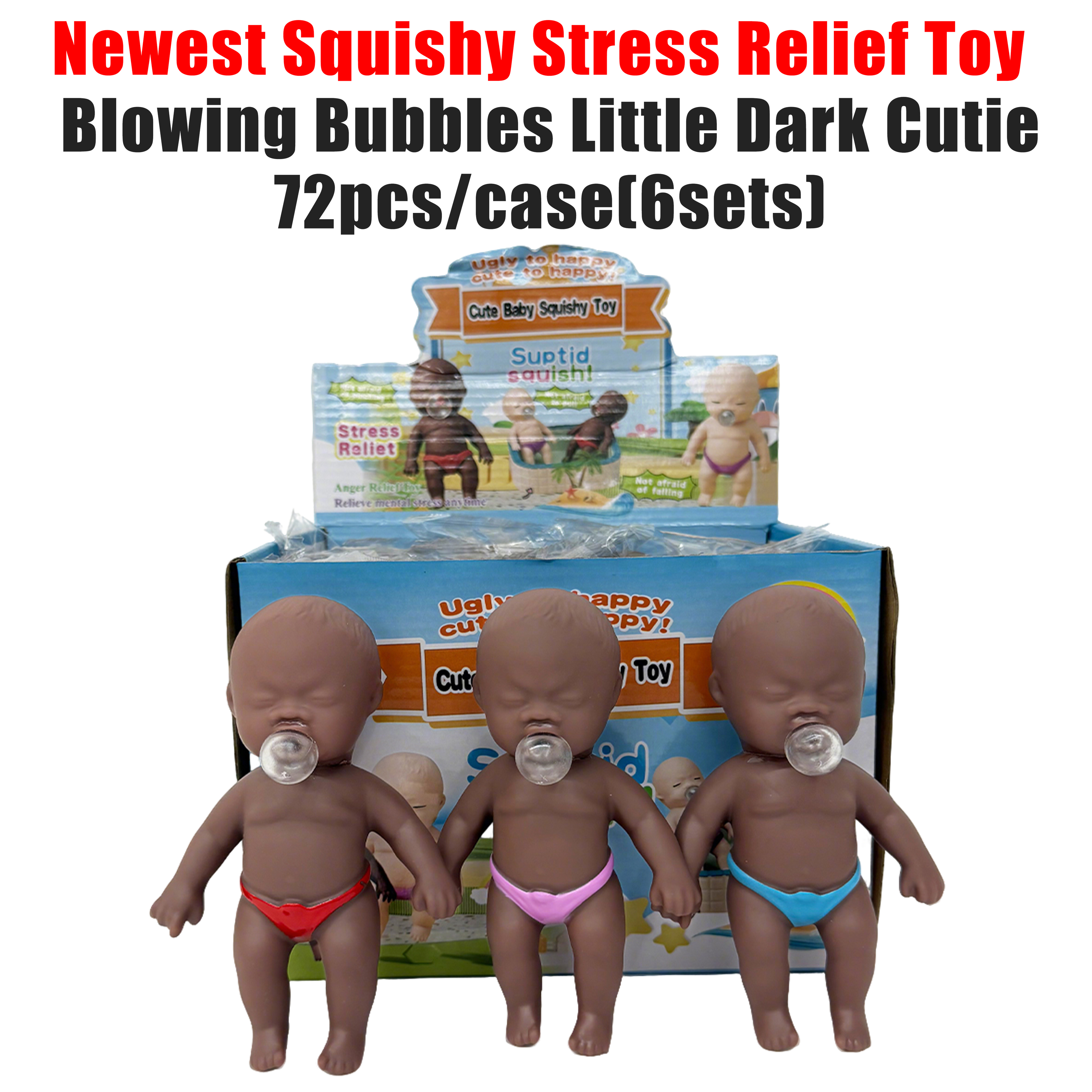 Squishies de recién nacido de piel oscura