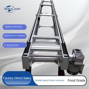 Equipo de plataforma de transportador de cadena de doble velocidad ajustable de velocidad personalizable de fábrica de China para manejo de materiales - Product Image 5