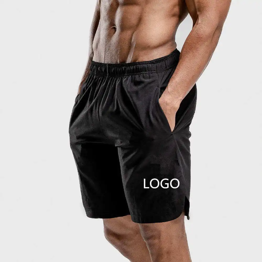 Celana pendek basket pria, bawahan kustom olahraga lari kasual latihan Fitness Jogging
