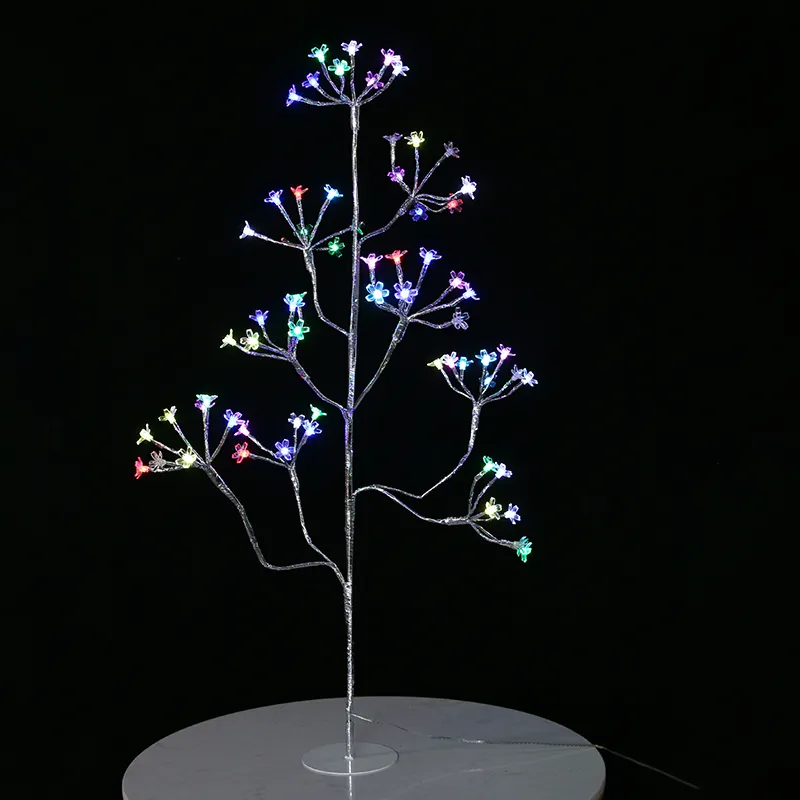 Venta caliente en 2021 recién llegados 66L RGB LED cereza árbol de Navidad decoración árbol