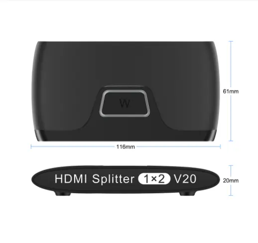 Beste Kwaliteit Populaire Hot Selling Hdmi Splitter 1 In 2 Uit 4k 60Hz 1080P Hdmi2.0 Splitter 1X2 Converter Adapter Voor Ps4 Tv Box Hdtv Dvd