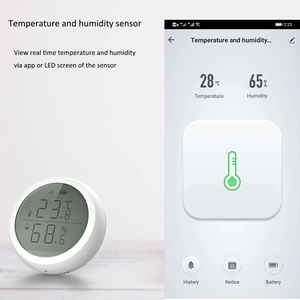 Датчик температуры и влажности Tuya ZigBee, умный дом со светодиодным экраном, работает с Google Assistant и Tuya Zigbee Hub - Product Image 3