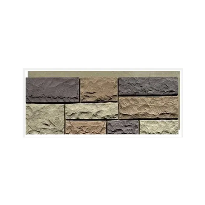 Popular precio barato ligero 3 colores en marrón artificial PU Castillo piedra poliuretano piedra molde panel de pared para Decoración