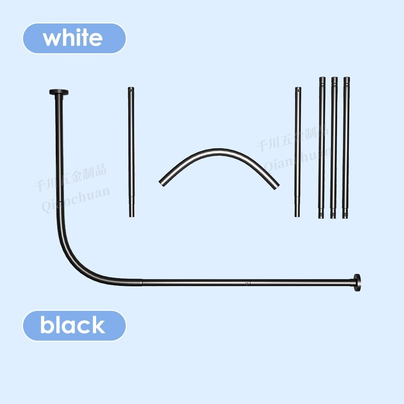 Black-right-angle L-shaped-1820 cm