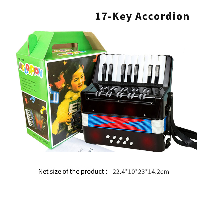 Accordéon 17 touches noir