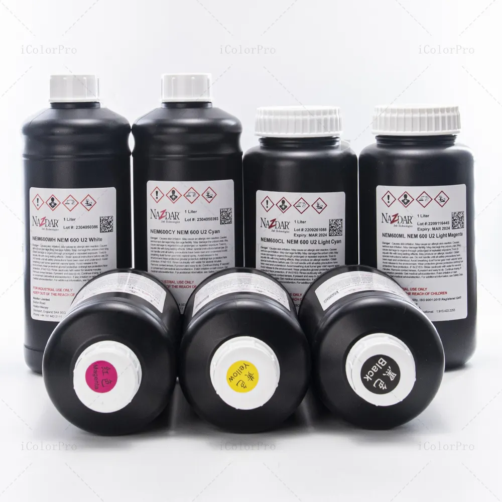 Imballaggio inchiostro UV NAZDAR originale Led digitale cina stampante a getto d'inchiostro invisibile a infrarossi si applica alla testina di stampa G5/G6 a basso odore