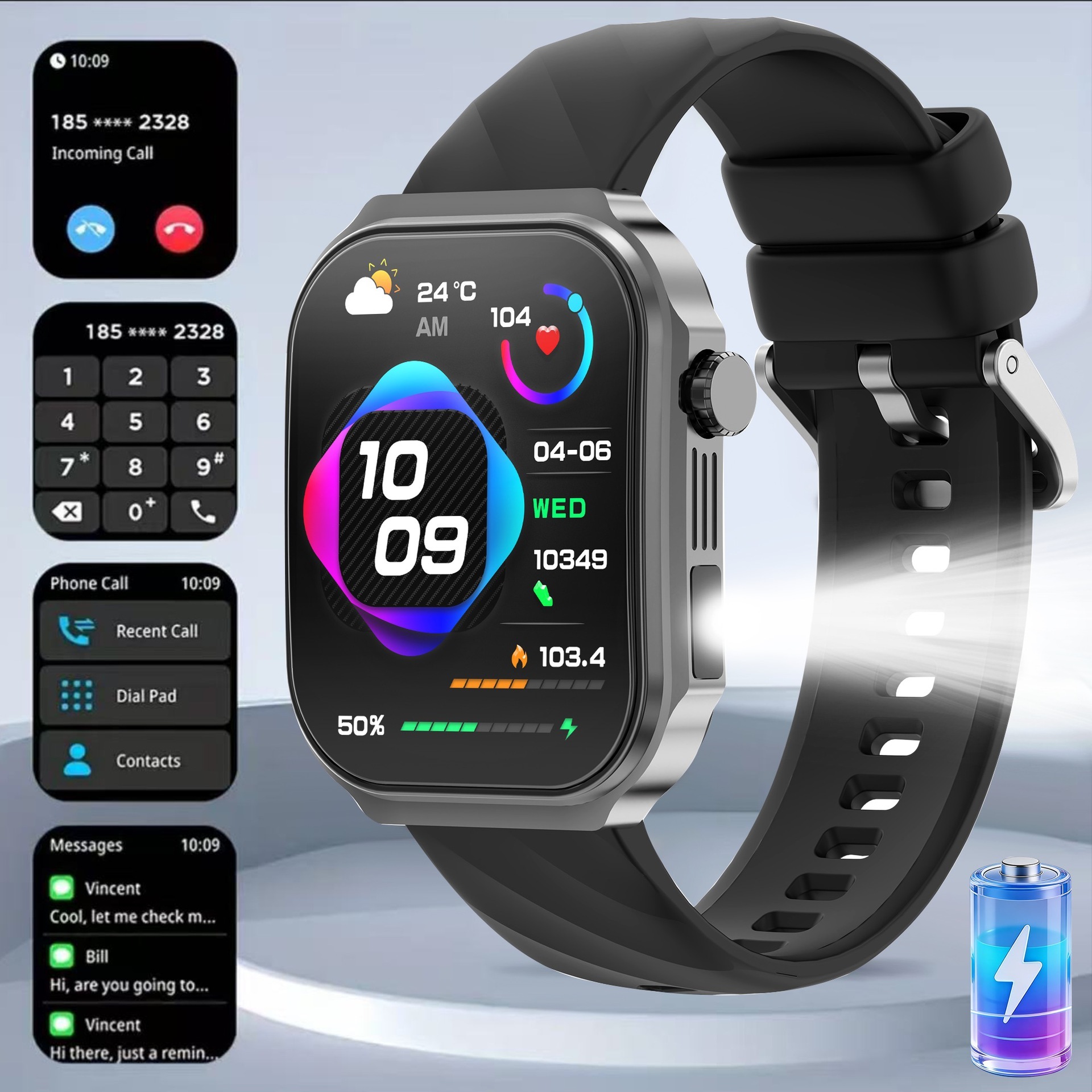 U15 smart watch foreign language version-black