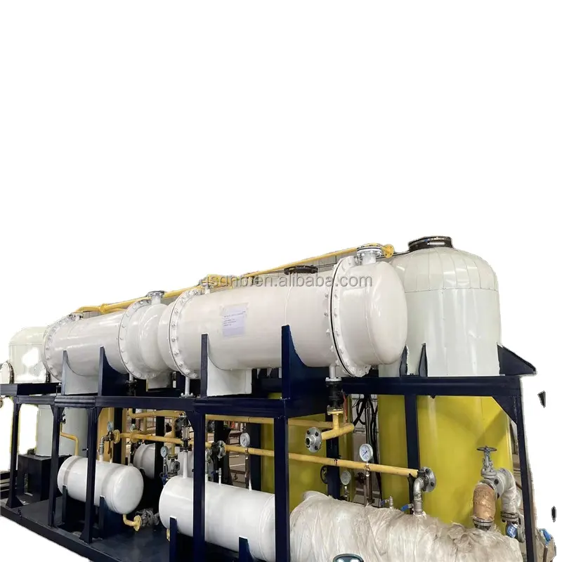 Mini test di laboratorio macchina di distillazione continua di desolforazione dell'olio Diesel usato olio Base Decolor impianto di raffinazione dell'estrazione del solvente