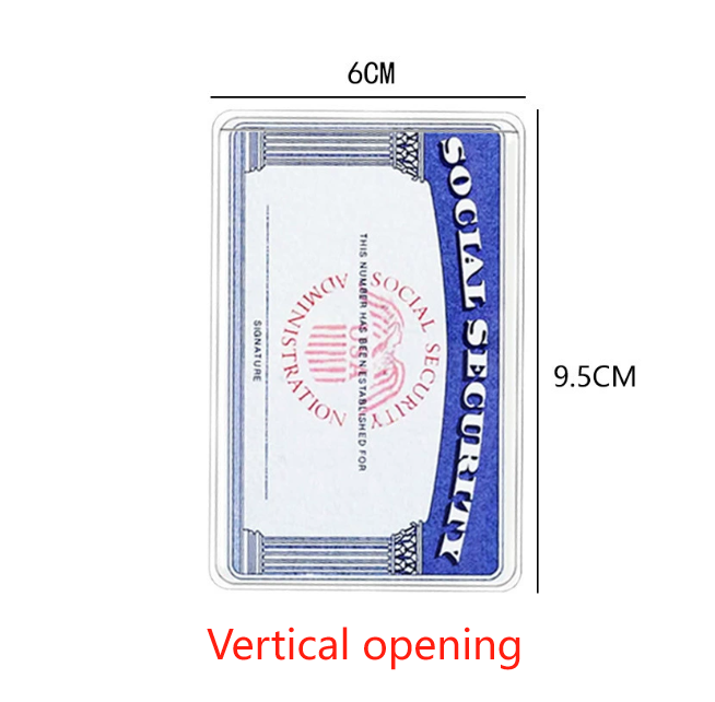 Ouverture verticale 9,5 x 6 cm