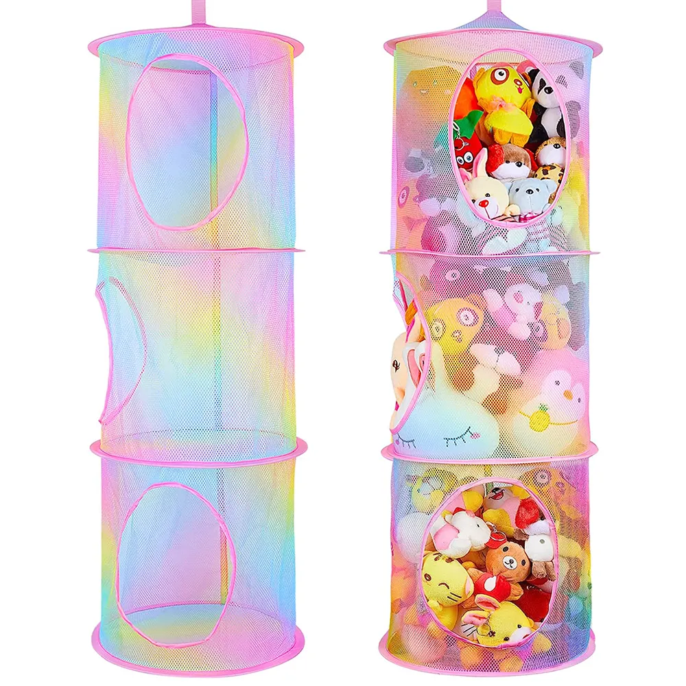 Bestseller Großhandel 3 Schichten Mesh Elastic Hanging Closet Toys Organizer Aufbewahrung tasche