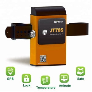 Jointech容器<span class=keywords><strong>GPS</strong></span>跟踪器挂锁JT705 锁解锁现场SMS软件应用程序远程