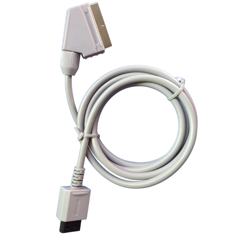 Câble Scart pour Wii Version NTSC Blanc