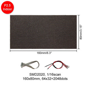 Factory Price P2.5 Indoor RGB Full Color <strong>LED</strong> <strong>Display</strong> <strong>Module</strong> 160mmx80mm 64x32 Pixels SMD RGB P2.5 <strong>LED</strong> Panel <strong>Matrix</strong> 1/16 Scan - Product Image 4