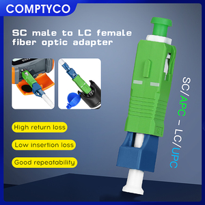 高质量单模SC-LC光纤适配器混合光纤转换器头SC/APC (公)-LC/UPC (母) 光纤适配器 - Product Image 6