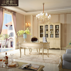 Mesa De Madeira Maciça Francesa e Cadeira Set New <span class=keywords><strong>Classical</strong></span> Light Luxury Estilo Europeu para Estudo Em Casa ou Uso Do Computador