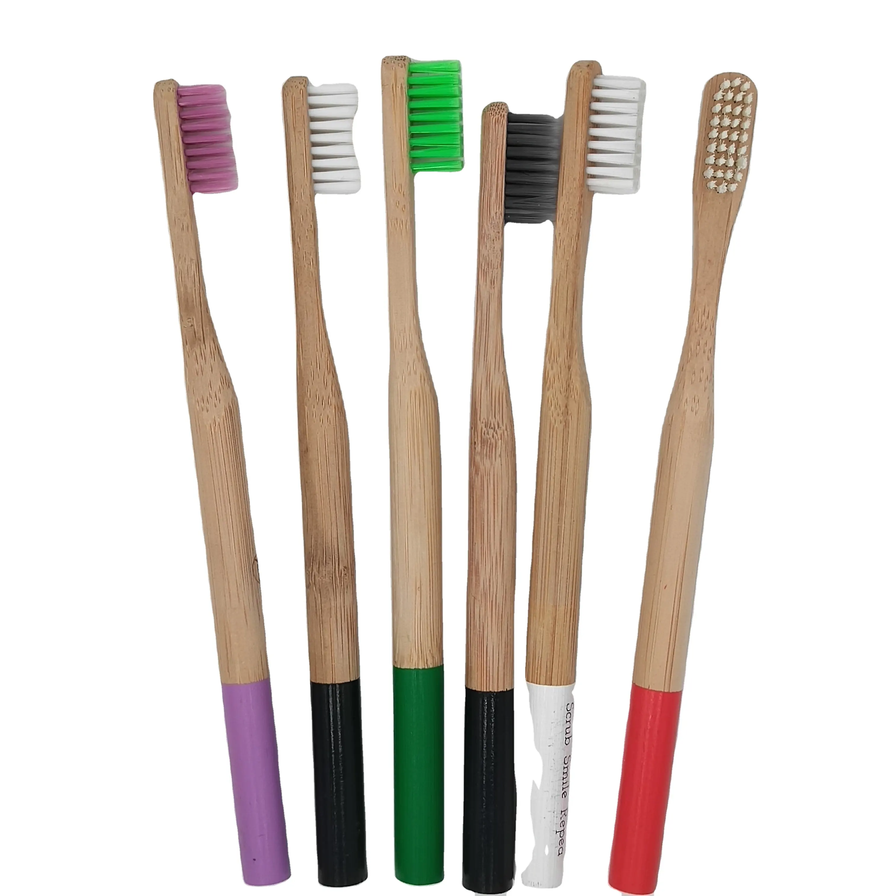 Brosse à dents de voyage jetable en bambou biologique pour adultes et enfants pour usage domestique par l'hôtel fabriqué en usine