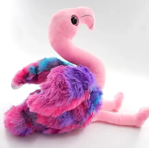 Kustom mewah Flamingo boneka hewan mainan lembut lucu kartun burung boneka Flamingo mewah mainan untuk anak-anak