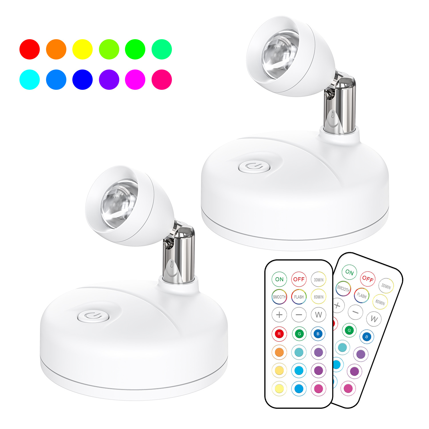 2 Lamp + 2 Remote Control set-White 2