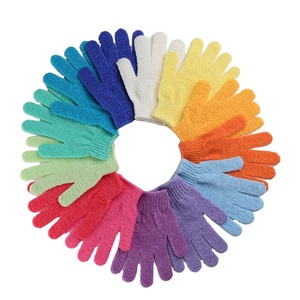 Tùy Chỉnh Nylon Năm Ngón Tay Mitt Massage Da Chết Remover Body Exfoliator Găng Tay Body Scrubber Vòi Hoa Sen Tẩy Tế Bào Chết Găng Tay Tắm - Product Image 1