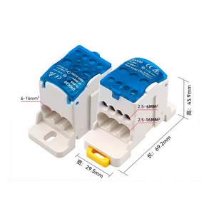 UKK 80A配電端子台パネル端子台配電ボックスユニポーラDINレール端子台 - Product Image 1